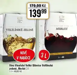 TEMPO Víno Vinařství Velké Bílovice Veltlínské zelené, Merlot nabídka