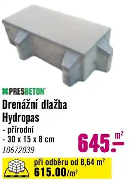 Hornbach Drenážní dlažba Hydropas nabídka