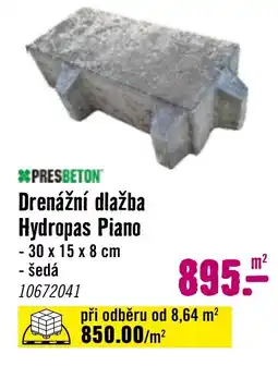 Hornbach Drenážní dlažba Hydropas Piano nabídka