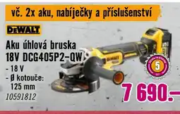 Hornbach DEWALT Aku úhlová bruska 18V DCG405P2-QW nabídka
