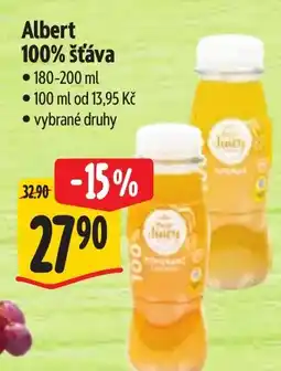 Albert Albert 100% šťáva nabídka
