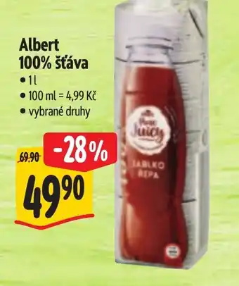 Albert Albert 100% šťáva nabídka