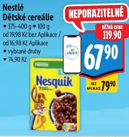 Albert Nestlé Dětské cereálie nabídka