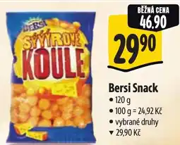 Albert Bersi Snack nabídka