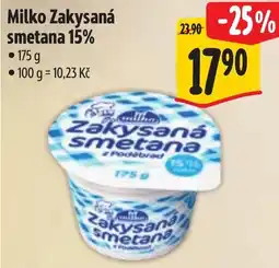 Albert Milko Zakysaná smetana 15% nabídka