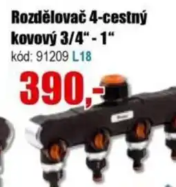 EVA Rozdělovač 4-cestný kovový 3/4"-1" nabídka