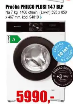 EVA Pračka PHILCO PLDSI 147 BLP nabídka