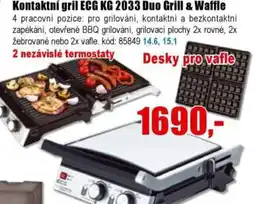 EVA Kontaktní gril ECG KG 2033 Duo Grill & Waffle nabídka