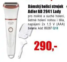 EVA Dámský holicí strojek Adler AD 2941 Lady nabídka