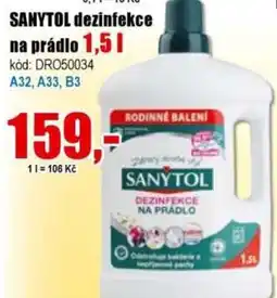 EVA SANYTOL dezinfekce na prádlo nabídka