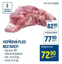 Makro Vepřová plec bez kosti nabídka