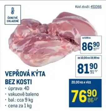 Vepřová kýta bez kosti