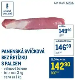 Makro Panenská svíčková bez řetízku s palcem nabídka