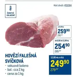 Makro Hovězí falešná svíčková nabídka