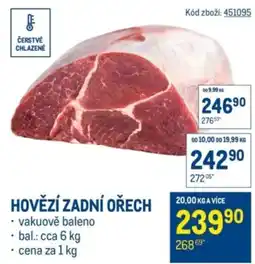 Makro Hovězí zadní ořech nabídka