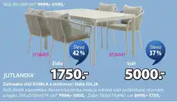 JYSK Zahradní stůl KUMLA a stohovací židle GILJA nabídka