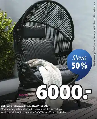 Zahradní relaxační křeslo HALVREBENE