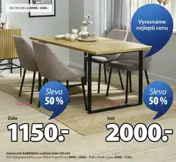 JYSK Jídelní stůl AABENRAA a jídelní židle VELLEV nabídka