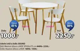 JYSK Jídelní stůl a židle JEGIND nabídka