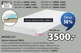 JYSK Pěnová matrace TENLA nabídka