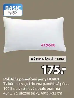 JYSK Polštář z paměťové pěny HOVIN nabídka