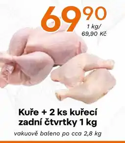 Coop hb Kuře + 2 ks kuřecí zadní čtvrtky nabídka