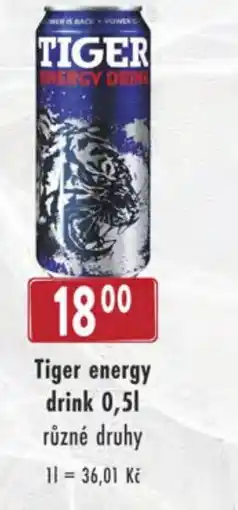 Qanto Tiger energy drink nabídka