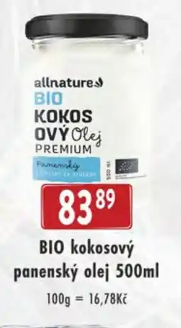 Qanto BIO kokosový panenský olej nabídka