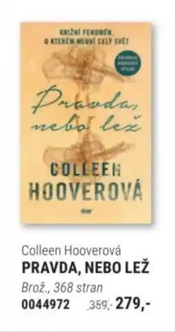 Knižní klub Colleen Hooverová Pravda, nebo lež nabídka