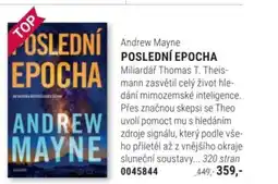 Knižní klub Andrew Mayne POSLEDNÍ EPOCHA nabídka