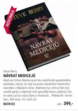 Knižní klub Steve Berry NÁVRAT MEDICEJŮ nabídka