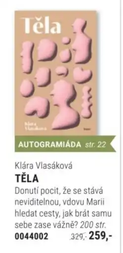 Knižní klub Klára Vlasáková Těla nabídka