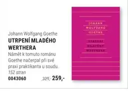 Knižní klub Johann Wolfgang Goethe Utrpení mladého werthera nabídka
