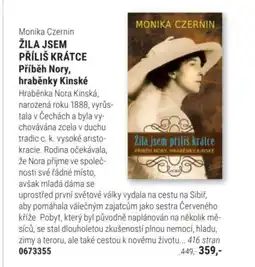 Knižní klub Monika Czernin Žila jsem příliš krátce Příběh Nory, hraběnky Kinské nabídka