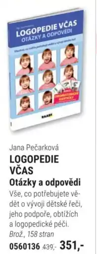 Knižní klub Jana Pečarková LOGOPEDIE VČAS Otázky a odpovědi nabídka