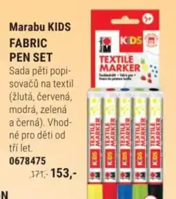 Knižní klub Marabu kids fabric pen set nabídka