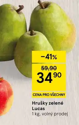 Tesco Hrušky zelené Lucas nabídka