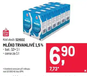 Mléko trvanlivé 1,5 %