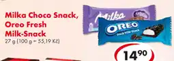 CBA Milka Choco Snack, Oreo Fresh Milk-Snack nabídka