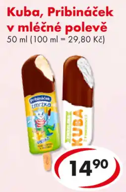 CBA Kuba, Pribináček v mléčné polevě nabídka