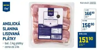 Anglická slanina lisovaná plátky