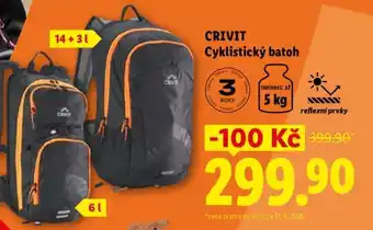 CRIVIT CYKLISTICKÝ BATOH
