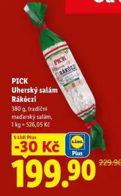 Lidl PICK UHERSKÝ SALÁM RÁKÓCZI nabídka