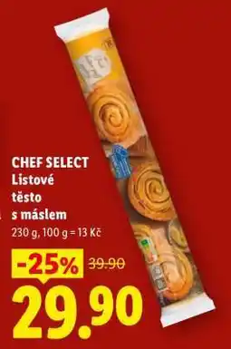 Lidl CHEF SELECT Listové těsto s máslem nabídka