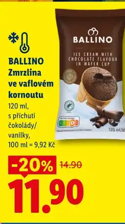 Lidl BALLINO Zmrzlina ve vaflovém kornoutu nabídka