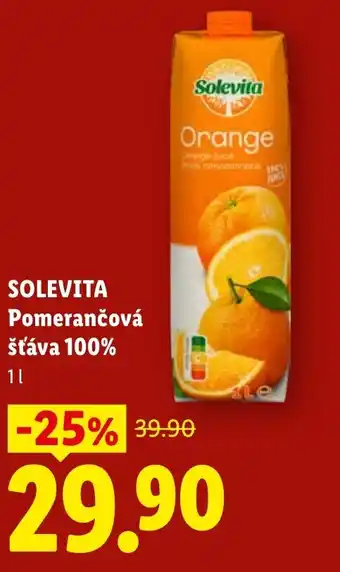 Lidl SOLEVITA Pomerančová šťáva 100% nabídka