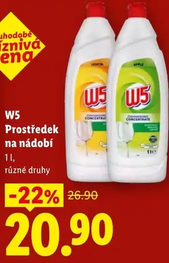 Lidl W5 Prostředek na nádobí nabídka