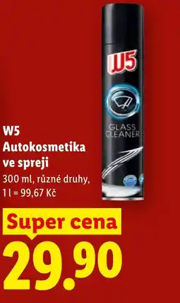 Lidl W5 Autokosmetika ve spreji nabídka