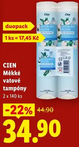 Lidl CIEN Měkké vatové tampóny nabídka