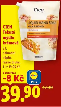 Lidl CIEN Tekuté mýdlo krémové nabídka
